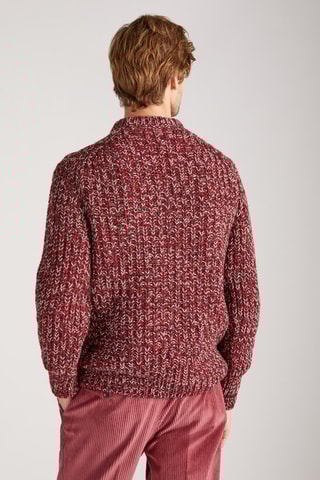 Pull slim en alpaga - Bordeaux - Zanone