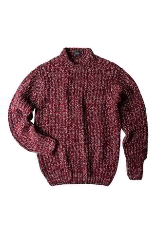 Pull slim en alpaga - Bordeaux - Zanone