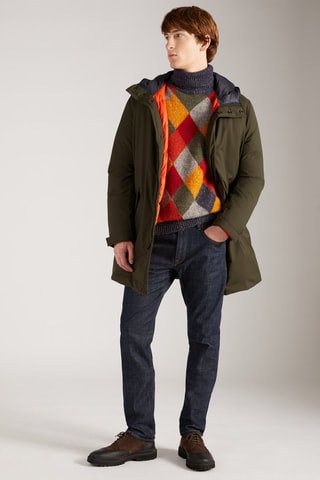 Pull slim en alpaga - Bleu marine - Zanone