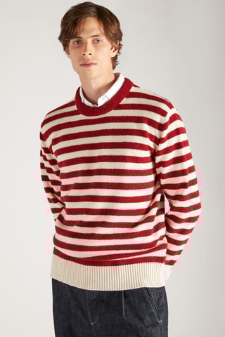 Pull slim en laine vierge - Bordeaux - Zanone