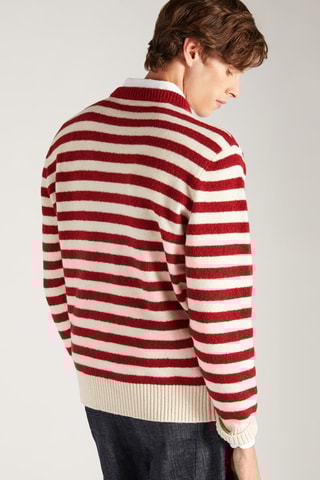 Pull slim en laine vierge - Bordeaux - Zanone