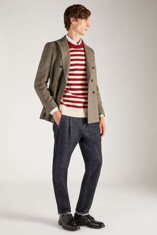 Pull slim en laine vierge - Bordeaux - Zanone