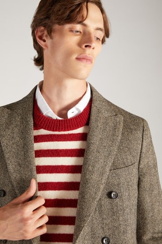 Pull slim en laine vierge - Bordeaux - Zanone