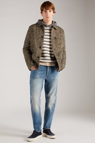 Pull slim en laine vierge - Gris foncé chiné - Zanone