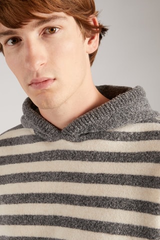 Pull slim en laine vierge - Gris foncé chiné - Zanone