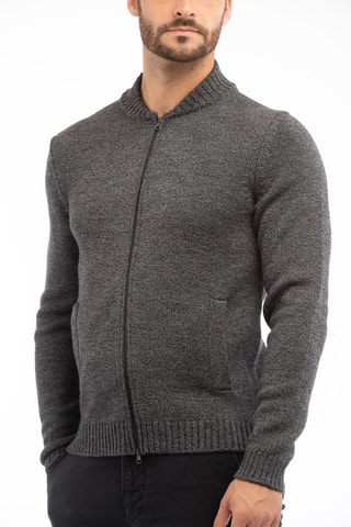 Gilet slim en laine vierge - Anthracite - Zanone