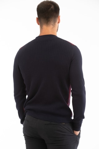 Gilet slim en laine vierge - Bleu marine - Zanone