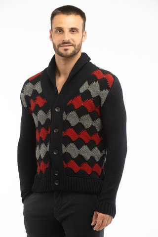 Gilet regular en laine vierge - Bleu nuit - Zanone