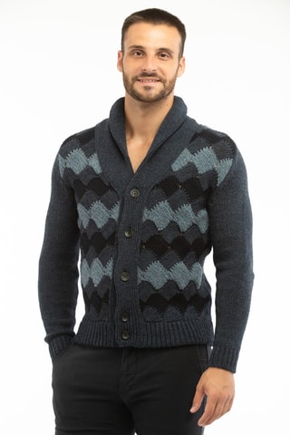 Gilet regular en laine vierge - Gris foncé - Zanone