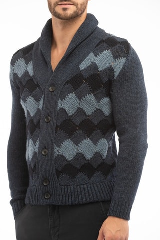 Gilet regular en laine vierge - Gris foncé - Zanone