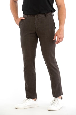 Pantalon slim - Marron foncé - Incotex