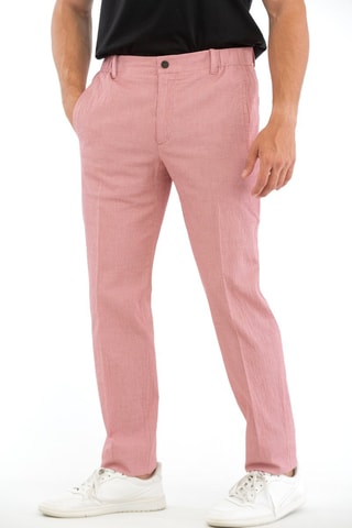 Pantalon regular - Rouge chiné - Incotex