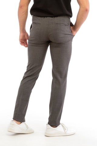 Pantalon slim en laine - Gris - Incotex