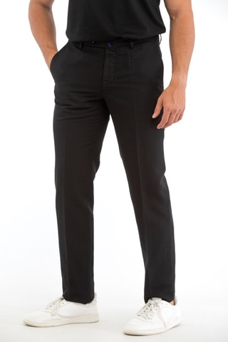 Chino en lin - Noir - Incotex