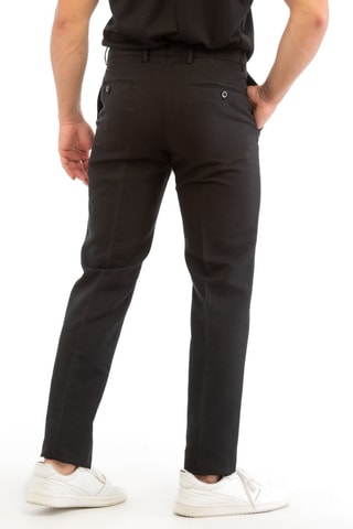 Chino en lin - Noir - Incotex