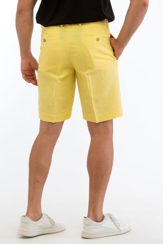 Chino droit en lin - Jaune - - Incotex