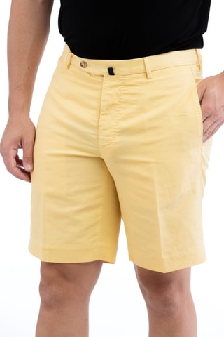 Chino droit en lin - Jaune - Incotex