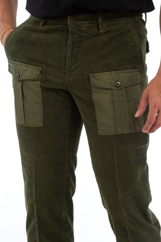 Velours Broek - Groen - Incotex