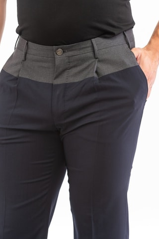 Scheerwollen Broek - Marineblauw - Incotex