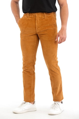 Velours Broek Slim Fit - Mosterdgeel - Incotex