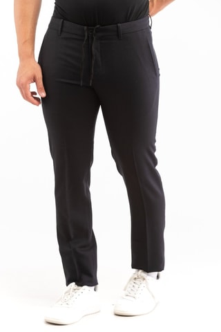 Pantalon slim en laine - Bleu foncé - Incotex