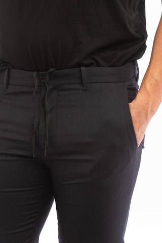 Pantalon slim en laine - Bleu foncé - Incotex