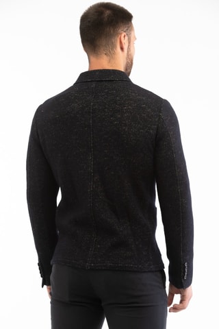 Veste en laine vierge - Bleu foncé - Montedoro