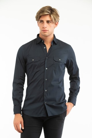 Chemise regular - Bleu marine - Glanshirt
