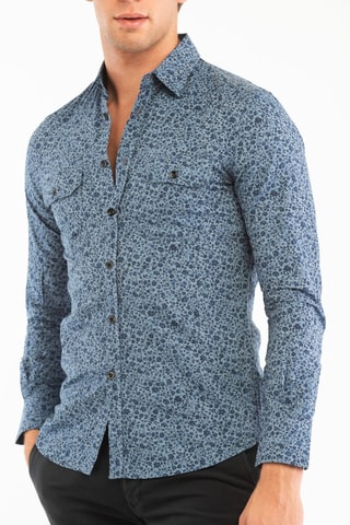 Chemise slim - Bleu foncé - Glanshirt