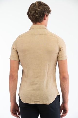 Chemise slim en lin - Beige - Glanshirt