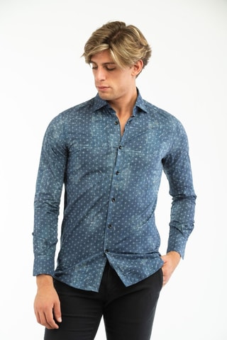 Chemise slim - Bleu foncé - Glanshirt