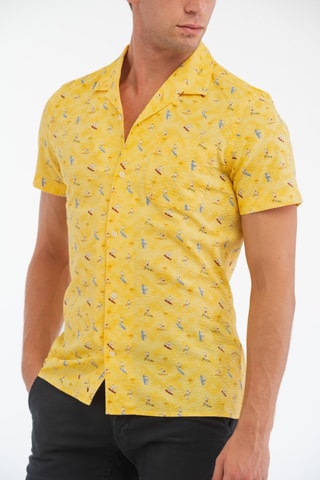 Chemise regular - Jaune - Glanshirt