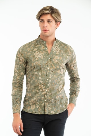 Chemise regular en lin - Vert - Glanshirt