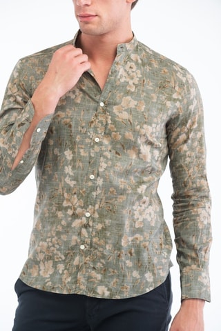 Chemise regular en lin - Vert - Glanshirt
