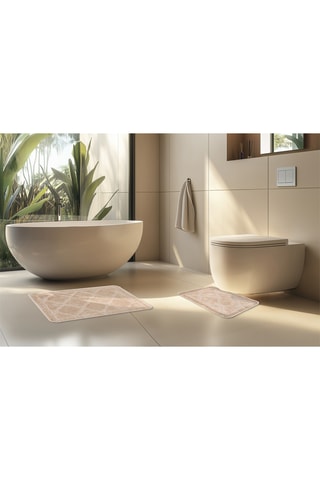 2 tapis de bain Badematte Soft Lagoon - Beige
