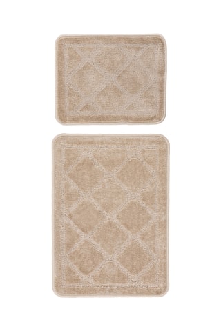 2 tapis de bain Badematte Soft Lagoon - Beige