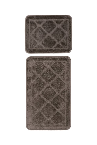 2 tapis de bain Badematte Soft Lagoon - Taupe 