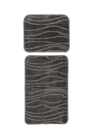 2 tapis de bain Badematte Zen Bath - Gris foncé 