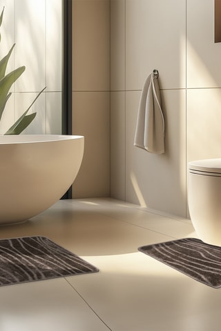 2 tapis de bain Badematte Zen Bath - Taupe 