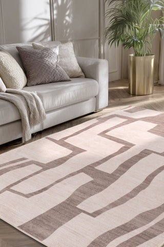 Tapis Triangle - Taupe et écru