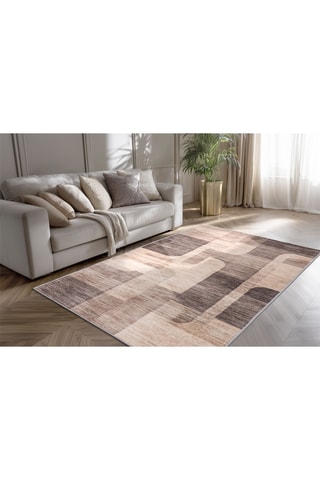 Tapis Whoop - Taupe et noir