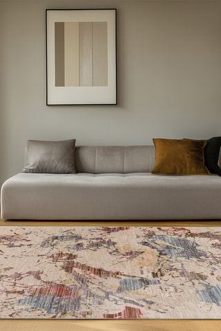 Tapis Stadium - Marron clair et bordeaux