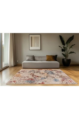 Tapis Stadium - Marron clair et bordeaux