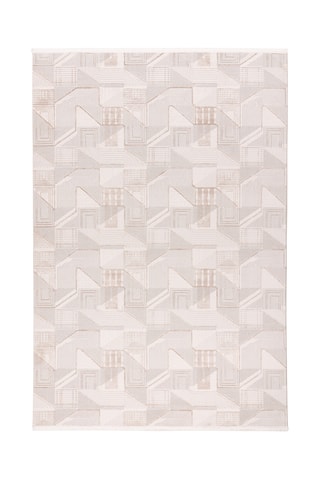 Tapis Jardin  - Beige et argenté