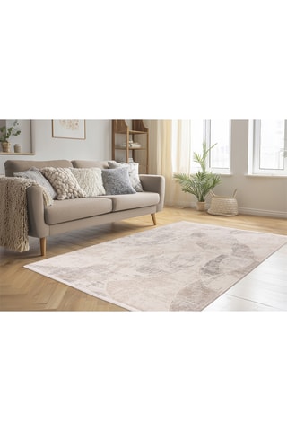 Tapis Jardin  - Beige et argenté