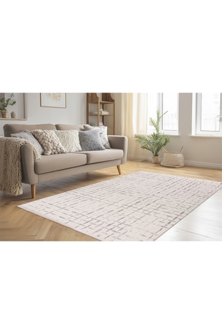 Tapis Jardin  - Argenté et ivoire