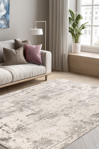 Tapis Tropez  - Argenté et ivoire