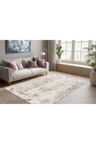 Tapis Tropez  - Argenté et ivoire