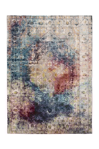 Tapis Enjoyment - Bleu cobalt et bordeaux 