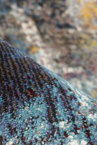 Tapis Enjoyment - Bleu cobalt et bordeaux 